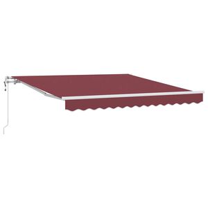 vidaXL Автоматично прибираща се тента, бордо, 300x250 см