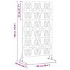 vidaXL Екран за уединение Сив 100 x 50 x 180 см Стомана