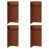 vidaXL Оградка за охлюви 4 pcs Ръждясало 10 x 10 x 25 см