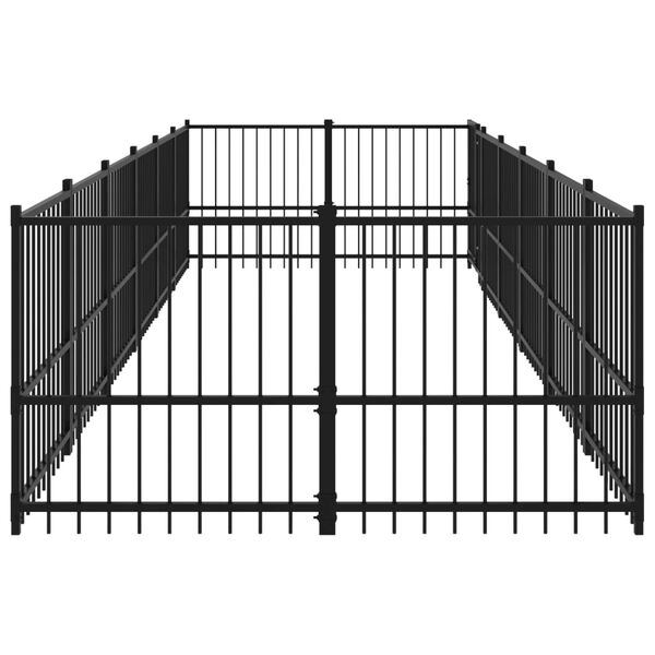 vidaXL Дворна клетка за кучета, стомана, 11,26 м&sup2;