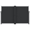 vidaXL Прибираща се странична тента, черна, 160x1200 см