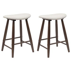 vidaXL Обедени столове 2 pcs Светло кафяво 46 x 37 x 63 см