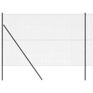 vidaXL Стълб за ограда. Сив 50 x 1,5 м (16 x 16 mm мрежа)