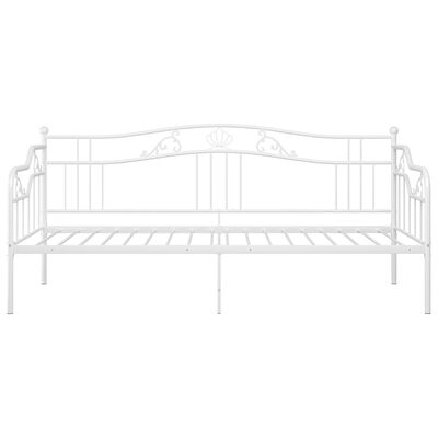vidaXL Рамка за легло/разтегателен диван, бяла, метал, 90x200 см