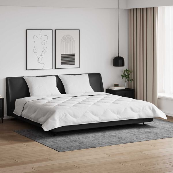 vidaXL Зимен юрган с възглавница 3 pcs Бяло Микрофибър