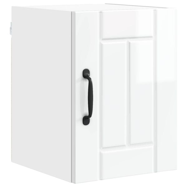 vidaXL Кухненски шкаф Лъскаво бяло 30 x 31 x 40 см Инженерно дърво