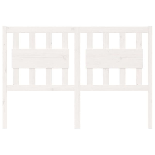 vidaXL Горна табла за легло, бяла, 145,5x4x100 см, бор масив