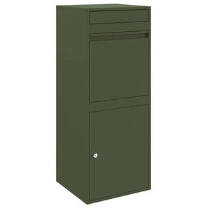 vidaXL Пощенска кутия за пратки Маслиненозелено 41 x 38 x 103 см