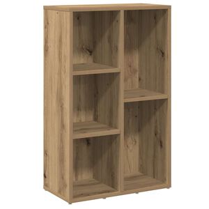 vidaXL Библиотека, дъб артизан, 50x25x80 см, инженерно дърво