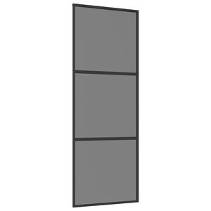 vidaXL Преплъзваща се врата 76 x 205 cm Закалено стъкло и алуминий