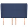 vidaXL Горна табла за легло с уши, синя, 147 x 23 x 118/128 см, плат