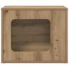 vidaXL Къща за котки Дъб Артизан 51 x 30 x 42,5 см Инженерно дърво