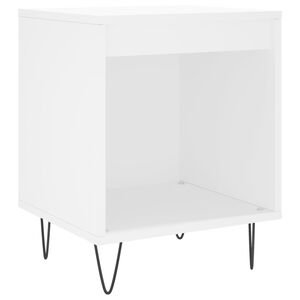vidaXL Нощно шкафче, бяло, 40x35x50 см, инженерно дърво