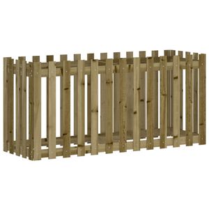 vidaXL Градинска леха тип ограда 150x50x70 см импрегниран бор масив