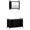 vidaXL Комплект шкафове за баня 2 бр. Черен дъб 65,5 x 34 x 61 см
