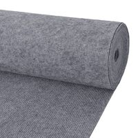 vidaXL Изложбен килим, набразден, 1,2x10 м, сив
