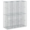 vidaXL Габиона повдигнато легло 2 бр. 130 x 50 x 150 см Сребристо