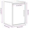 vidaXL гараж стена кабинет бял инженерна дървесина