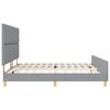 vidaXL Рамка за легло с таблото Светлосиво 200 x 200 cm текстил