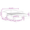 vidaXL Канапе с изтеглящо легло и чекмеджета светлосиво 90x200 см плат