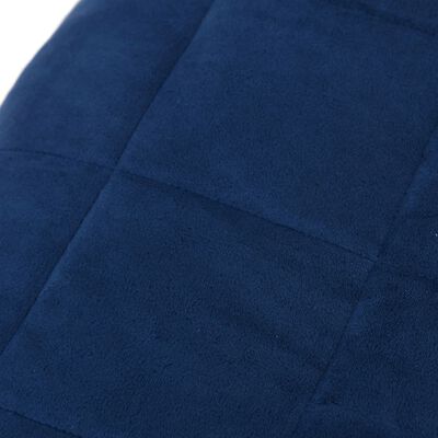 vidaXL Утежнено одеяло синьо 155x220 см 11 кг плат