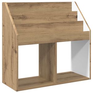vidaXL Детска рафт за книги със съхранение Дъб 72,5 x 29,5 x 69 см