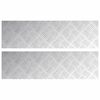 vidaXL Стъпало Правоъгълна 2 pcs Сребрист 70 x 20 cm Алуминий