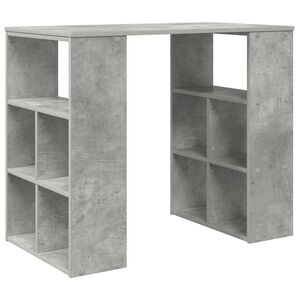 vidaXL Бюро Циментено сиво Инженерна дървесина 90 x 50 x 75 см
