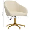 vidaXL Въртящи се трапезни столове, 4 бр, кремави, кадифе