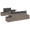 vidaXL Комплект дивани 6 бр. Сив 100 x 55 x 73 см полиратан