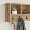 vidaXL Стенен закачалка за палта с рафт дъб артизан 75 x 16 x 26 см