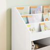 vidaXL Детска рафт за книги Лъскаво бяло 72,5 x 29,5 x 69 см
