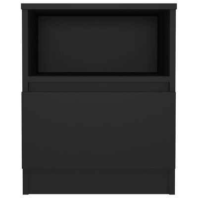 vidaXL Нощно шкафче, черно, 40x40x50 см, ПДЧ