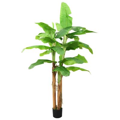 vidaXL Изкуствено растение банан със саксия, 300 см, зелено