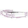 vidaXL Стифиращо легло 80x200 см масивно борово дърво