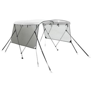 vidaXL Тента за лодка с 3 дъги мрежести страници 183x(137-152)x137 см