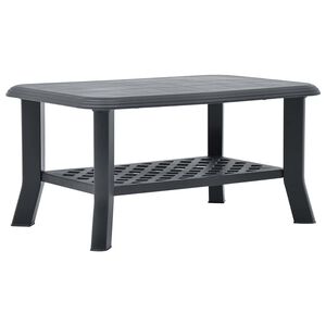 vidaXL Маса за кафе, антрацит, 90x60x46 см, пластмаса