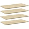 vidaXL Рафтове за етажерка, 4 бр, дъб сонома, 60x30x1,5 см, ПДЧ