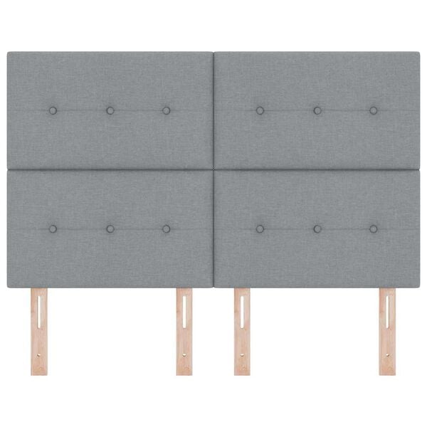 vidaXL Облегалка за глава с таблото Светлосиво 144 см Изкуствена