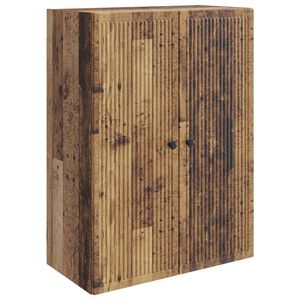 vidaXL Стенно шкафче Старо дърво 66 x 34,5 x 90 см Инженерна дървесина