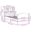 vidaXL Легло с етажерка за книги, без матрак, 100x200 см, бор масив