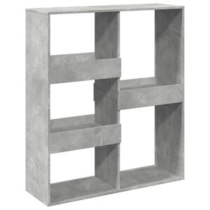 vidaXL Разделител за стая, бетонно сив, 100x33x115 см, инженерно дърво