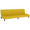 vidaXL 2-местно разтегателно канапе, жълто, кадифе