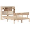 vidaXL Легло с етажерка за книги, без матрак, 135x190 см, бор масив
