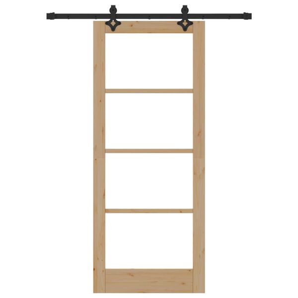 vidaXL Преплъзваща се врата Естествен 83 x 202 см