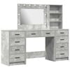 vidaXL Тоалетка 3 pcs Циментено сиво 78,5 x 41 x 135 см