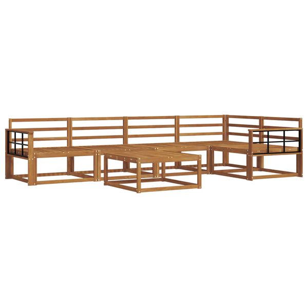 vidaXL Комплект дивани за открито 6 pcs Естествен