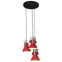vidaXL Висяща лампа, 25 W, състарено червено, 30x30x100 см, E27