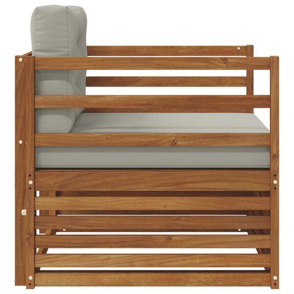 vidaXL Комплект дивани за открито Солидно акациево дърво и полиестер