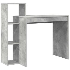 vidaXL Бюро Циментено сиво Инженерна дървесина 100 x 40 x 90 cm
